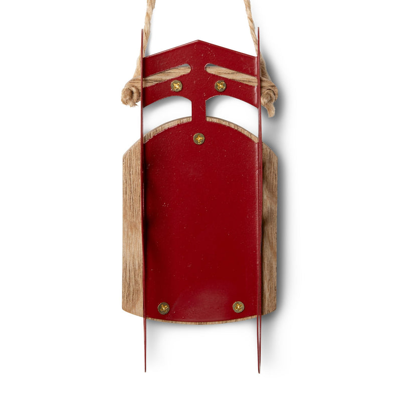 Santa Tag Sled Ornament