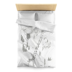 KT-22 Olympic Valley Ski Lift Microfiber Duvet Cover