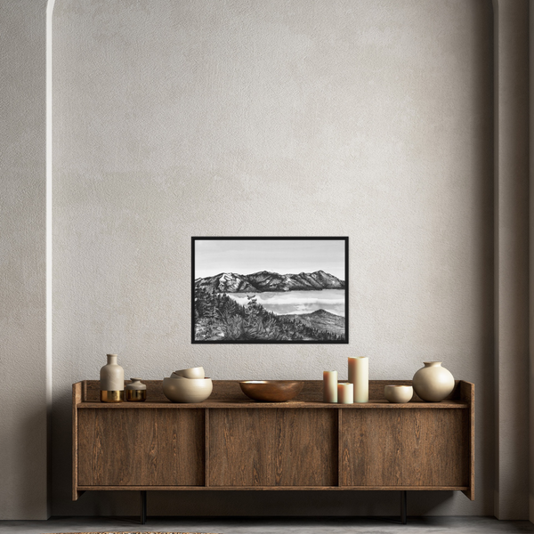 East Shore Lake Tahoe Framed Canvas