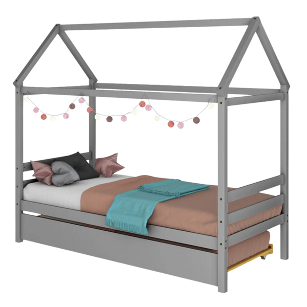 Kids Playhouse Trundle Bed Frame