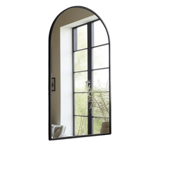 Black Arched Wall Mirror