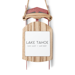 Lake Tahoe Sled Ornament