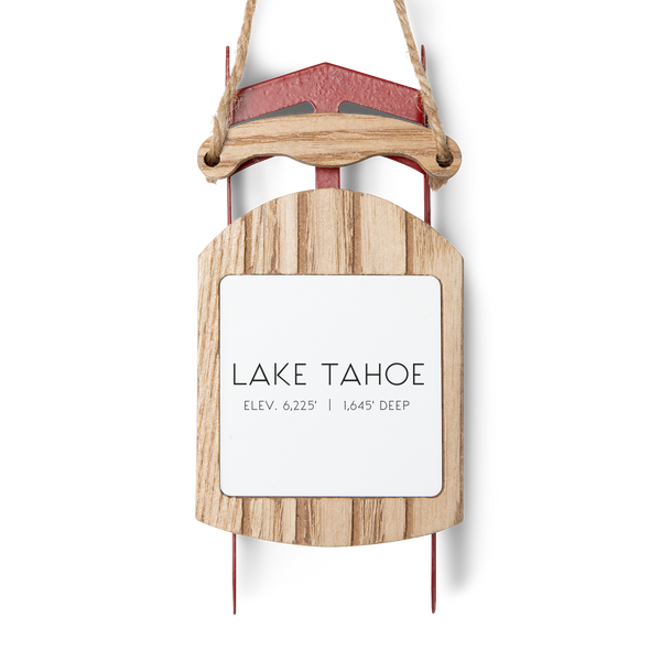 Lake Tahoe Sled Ornament