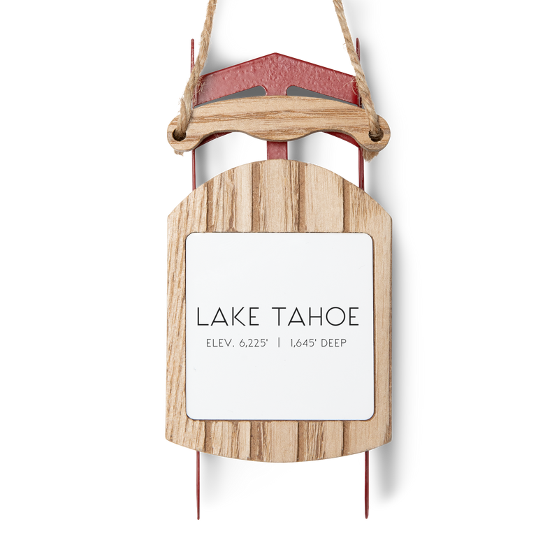 Lake Tahoe Sled Ornament