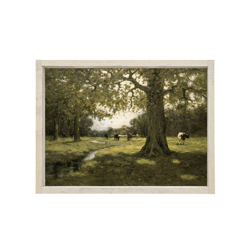Grazing Cows Framed Art Print