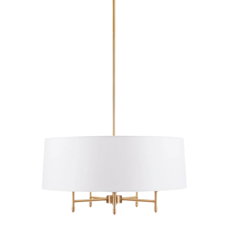 5-Light Dimmable Drum Shade Chandelier