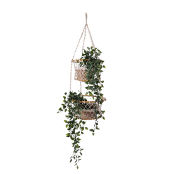 Double Hanging Woven Basket