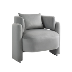 Grey Velvet Accent Chair