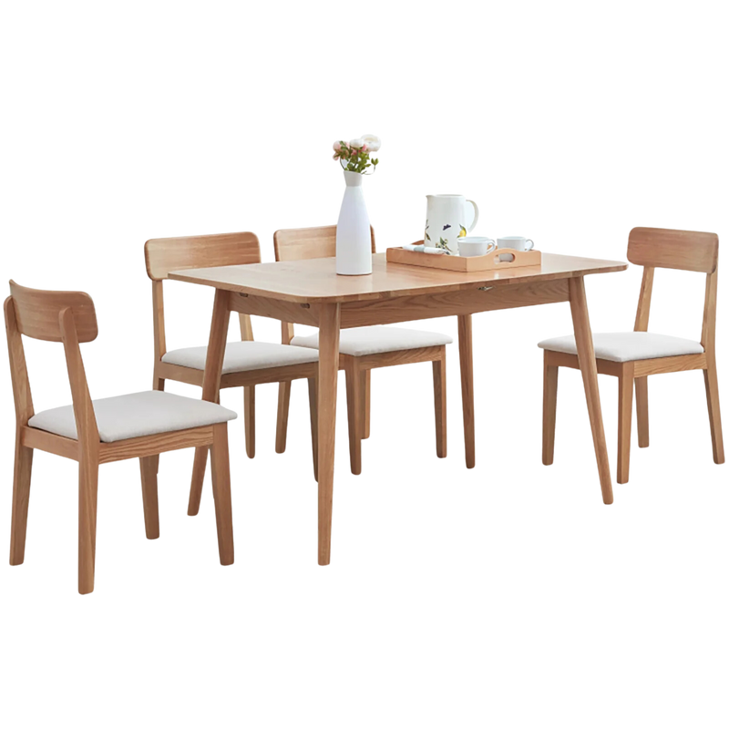 Natural Solid Oak Extendable Dining Table