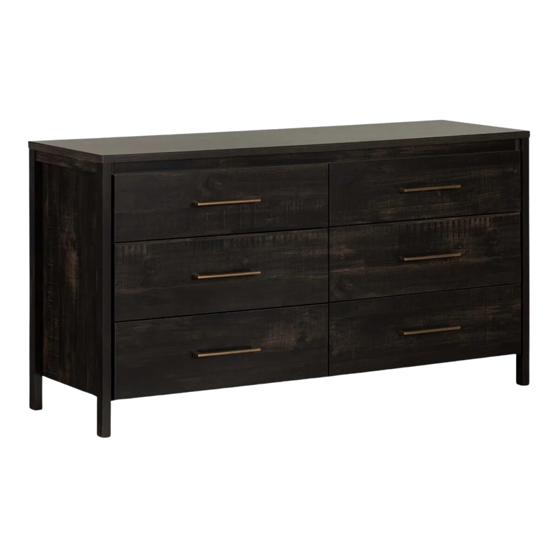 Java 6-Drawer Double Dresser