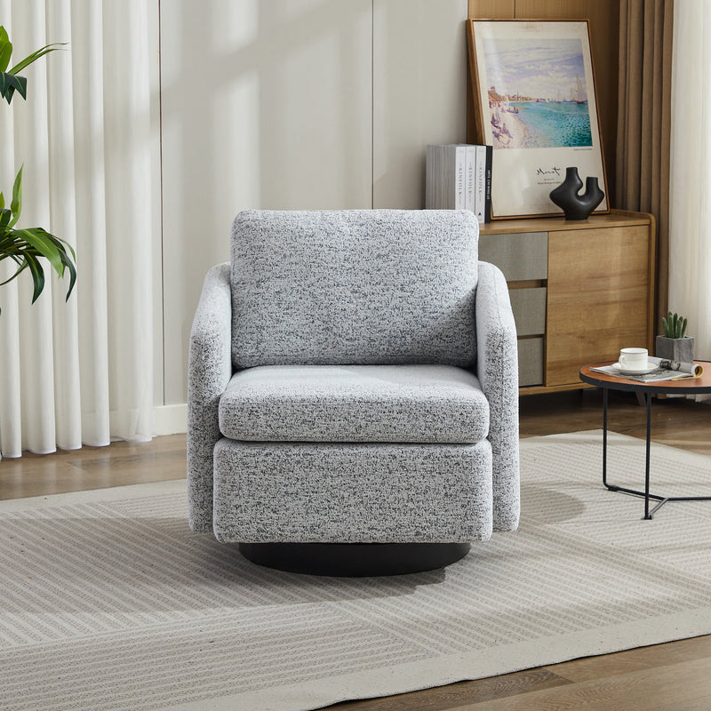 31.5"W  Comfy Round Swivel Accent Chair-2