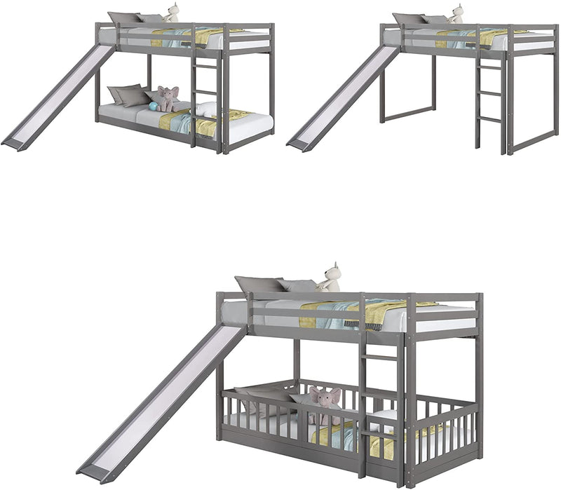 Twin Metal Bunk Bed Frame, Black-3